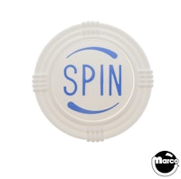 Pop bumper cap deco dome white 'SPIN' blue