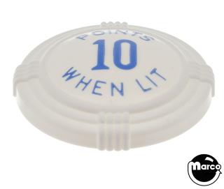 Pop bumper cap deco dome white 'Points 10 When Lit' blue