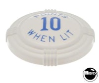 Pop bumper cap deco dome white 'Points 10 When Lit' blue