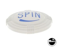 Pop bumper cap deco dome white 'SPIN' blue