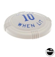 Pop bumper cap deco dome white 'Scores 10 When Lit' blue