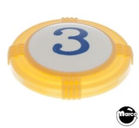 Pop bumper cap deco dome yellow '2' blue