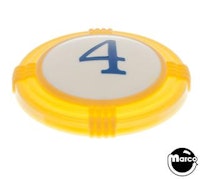 Pop bumper cap deco dome yellow '4' blue