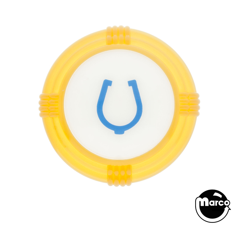 Pop bumper cap deco dome yellow Horseshoe blue