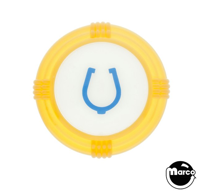 Pop bumper cap deco dome yellow Horseshoe blue