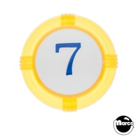 Pop bumper cap deco dome yellow '7' blue