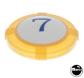 Pop bumper cap deco dome yellow '6' blue