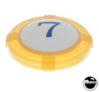 Pop bumper cap deco dome yellow '6' blue