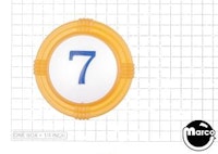 Pop bumper cap deco dome yellow '6' blue