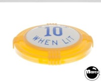 Pop bumper cap deco dome yellow 'Points 10 When Lit' blue