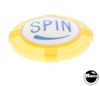 Pop bumper cap deco dome yellow 'SPIN' blue