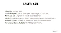 LASER CUE (Williams) Score Card