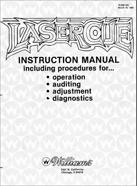 LASER CUE (Williams) Manual & schematic