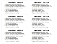 PENNANT FEVER (Williams) Score Cards