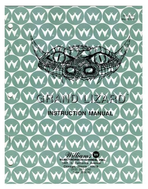 GRAND LIZARD (Williams) Manual