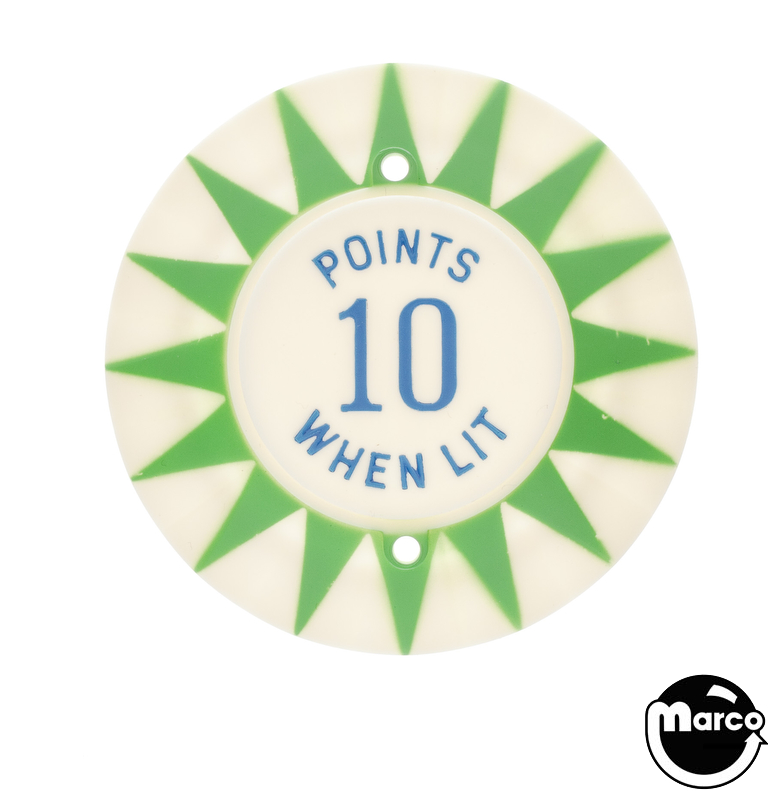 Pop bumper cap sunburst 'Points 10 When Lit' G/B 3A-7187