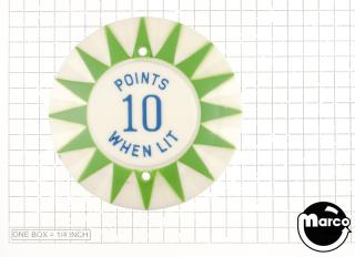 Pop bumper cap sunburst 'Points 10 When Lit' G/B 3A-7187
