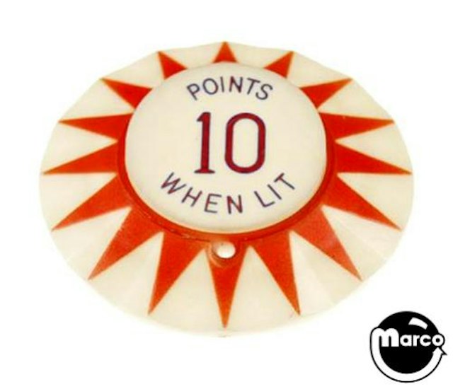 Pop bumper cap sunburst R/R 'Points 10 When Lit' 3A-7187