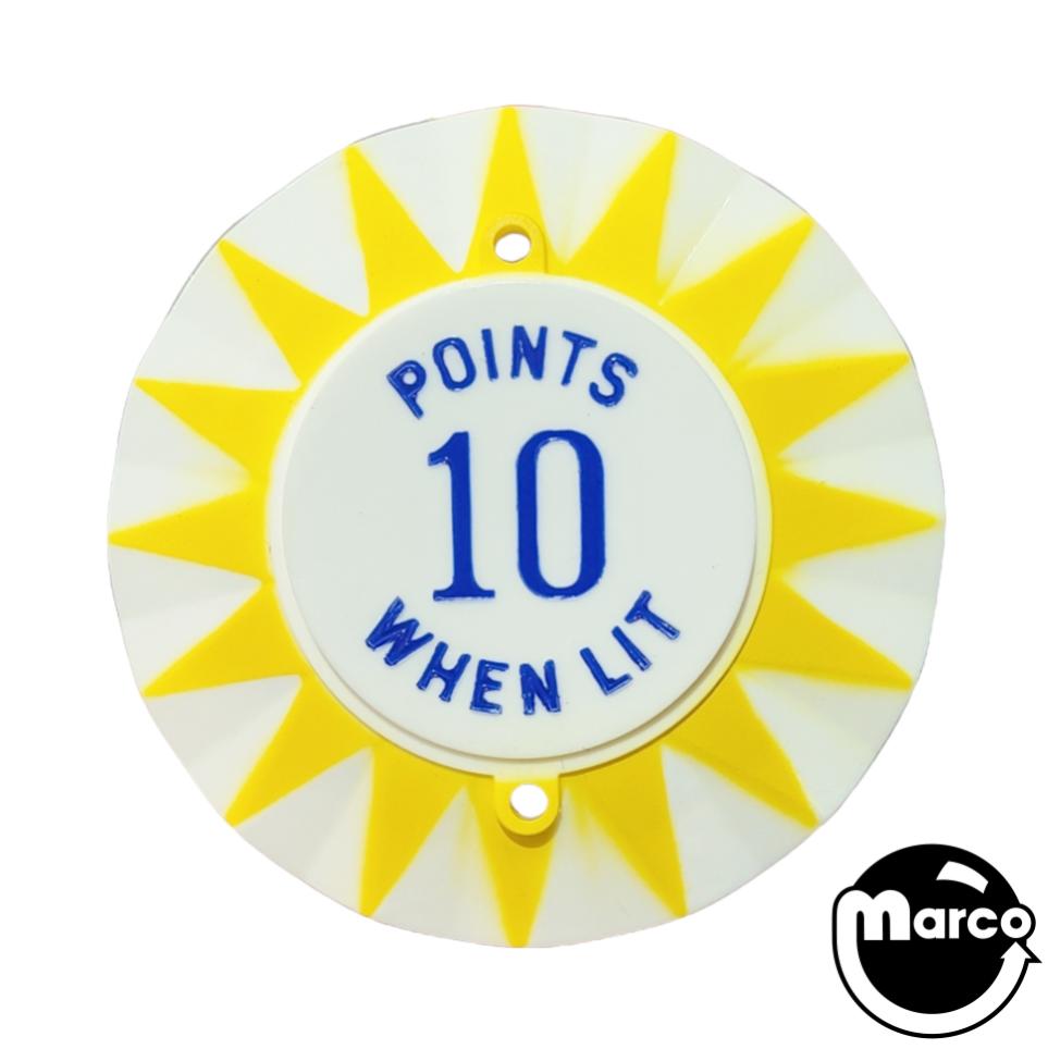 Pop bumper cap sunburst 'Points 10 When Lit' Y/B 3A-7187