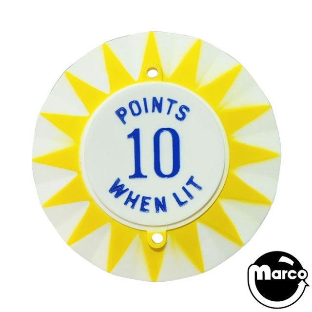 Pop bumper cap sunburst 'Points 10 When Lit' Y/B 3A-7187