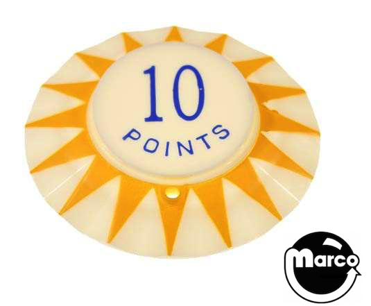 Pop bumper cap sunburst '10 Points' Y/B