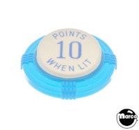 Pop bumper cap deco flat blue 'Points 10 When Lit' blue