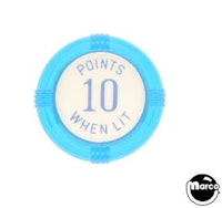 Pop bumper cap deco flat blue 'Points 10 When Lit' blue