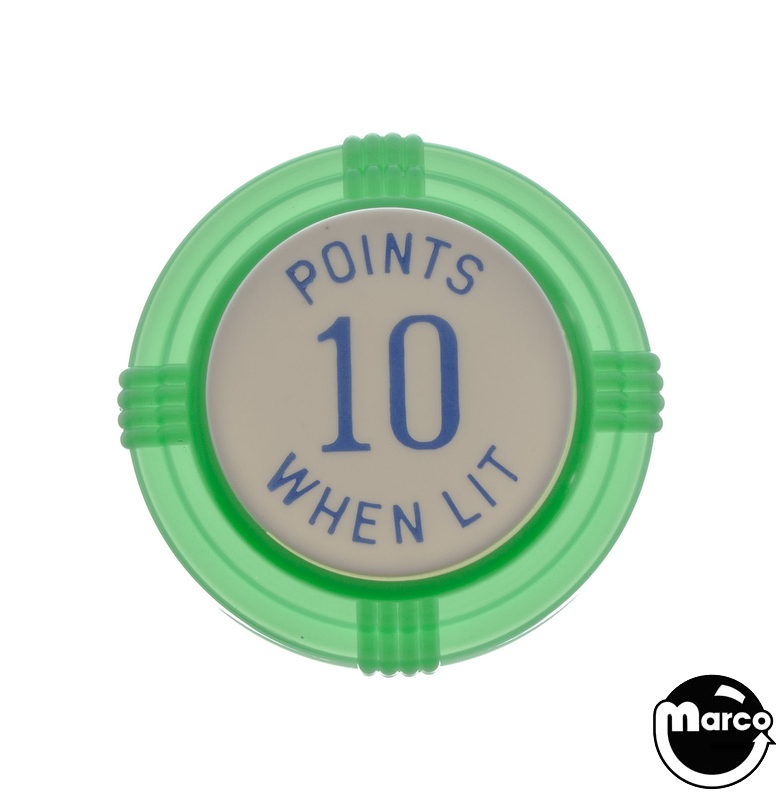 Pop bumper cap deco flat green 'Points 10 When Lit' blue