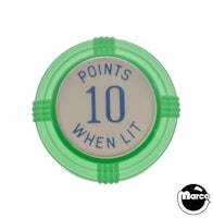 Pop bumper cap deco flat green 'Points 10 When Lit' blue