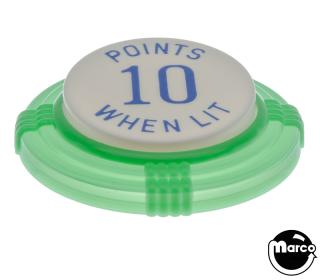 Pop bumper cap deco flat green 'Points 10 When Lit' blue