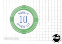 Pop bumper cap deco flat green 'Points 10 When Lit' blue