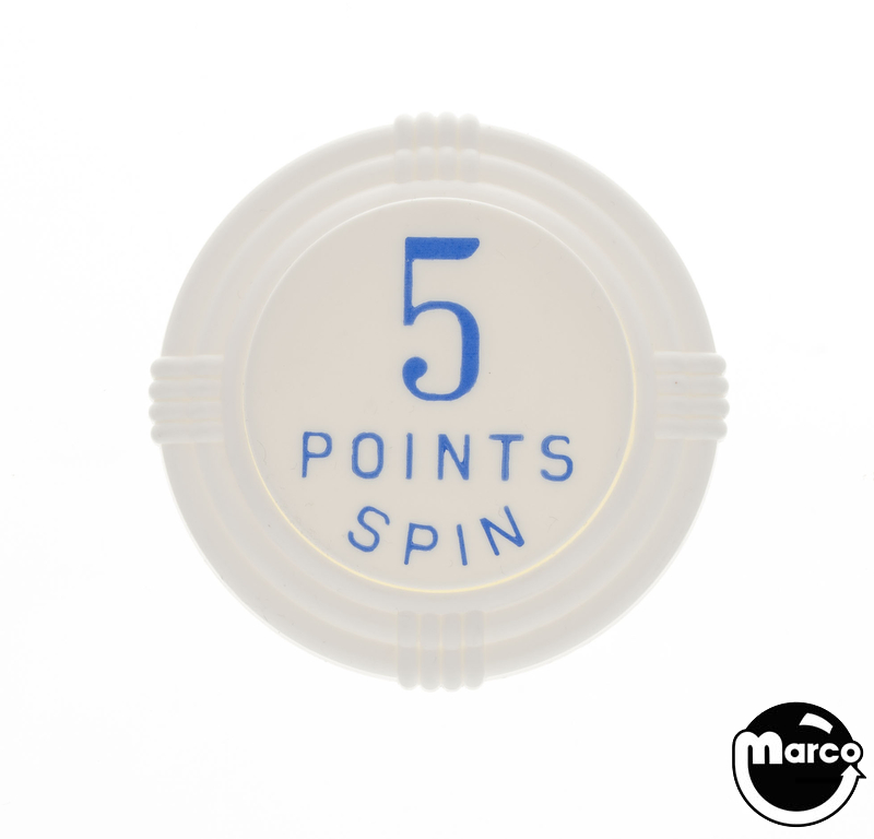 Pop bumper cap deco flat white '5 Points Spin' blue