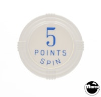 Pop bumper cap deco flat white '5 Points Spin' blue