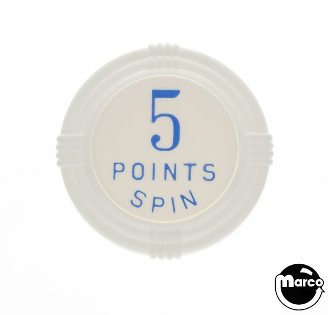 Pop bumper cap deco flat white '5 Points Spin' blue