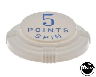 Pop bumper cap deco flat white '5 Points Spin' blue