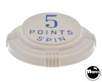 Pop bumper cap deco flat white '5 Points Spin' blue