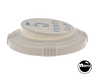 Pop bumper cap deco flat white '5 Points Spin' blue