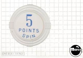 Pop bumper cap deco flat white '5 Points Spin' blue
