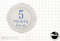 Pop bumper cap deco flat white '5 Points Spin' blue
