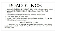 ROAD KINGS (Williams) Score Card