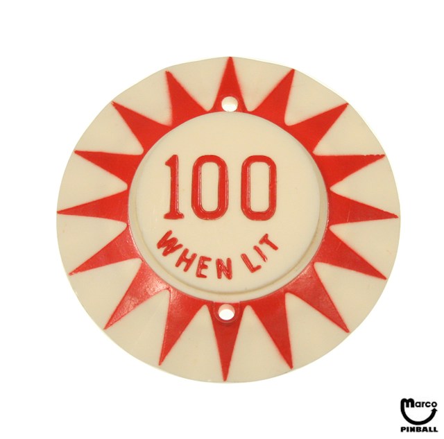 Pop bumper cap sunburst '100 When Lit' CCM R/R