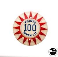 Pop bumper cap '100 When Lit' CCM R/B