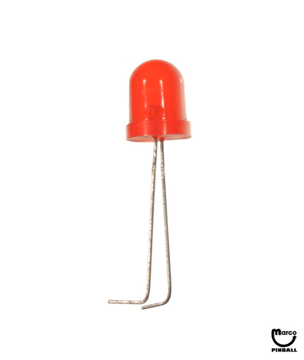LED - large red diffused 8mm