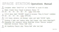 SPACE STATION (Williams) Score Card