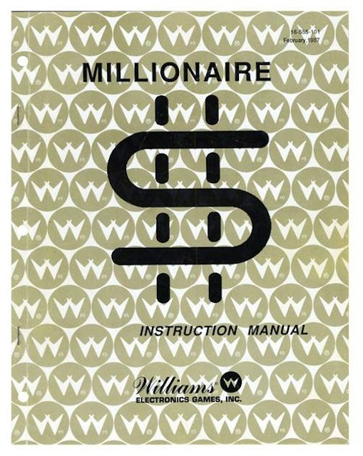 MILLIONAIRE (Williams) Manual & schematic