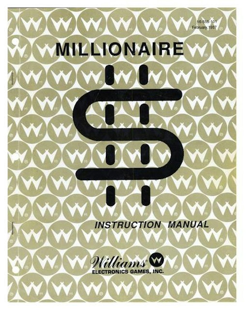 MILLIONAIRE (Williams) Manual & schematic