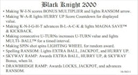 BLACK KNIGHT 2000 (Williams) Score Card
