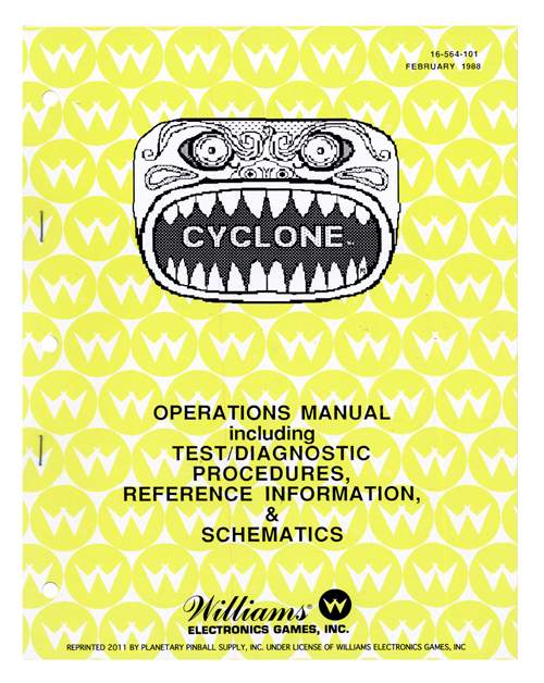 CYCLONE (Williams) Manual - Reprint