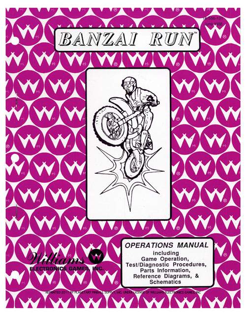 BANZAI RUN (Williams) Manual - Original