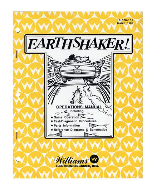 EARTHSHAKER (Williams) Manual - Reprint